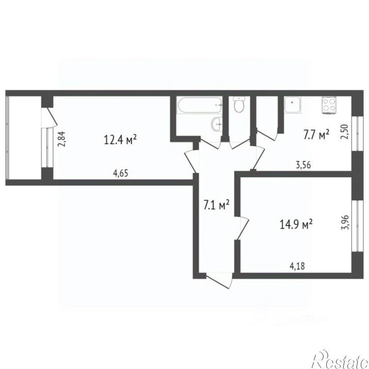 2-комн квартира Воркутинская улица, 16Г,  д. 16Г