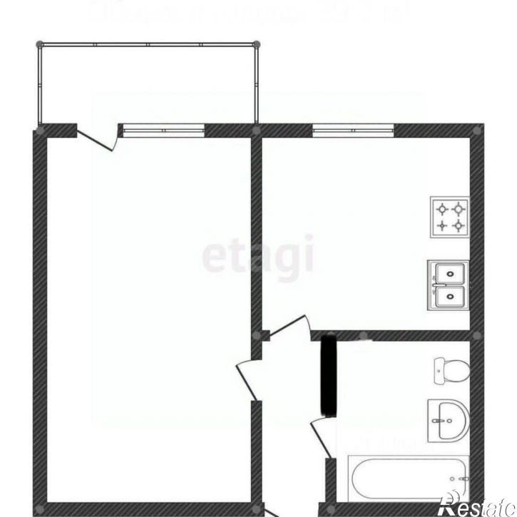 1-комн квартира улица Лётчика Каберова, 7,  д. 7