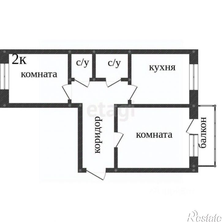 2-комн квартира Воркутинская улица, 10А,  д. 10А