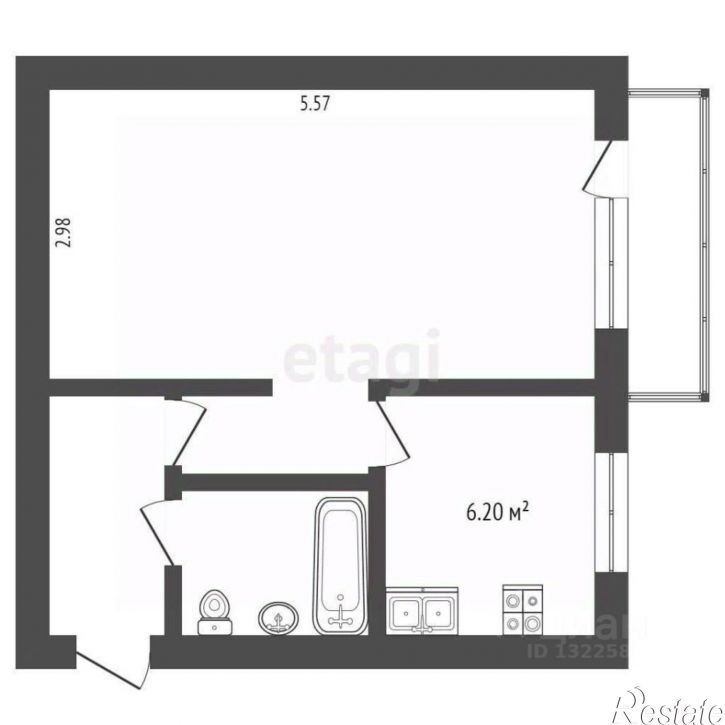 1-комн квартира городской округ Вологда