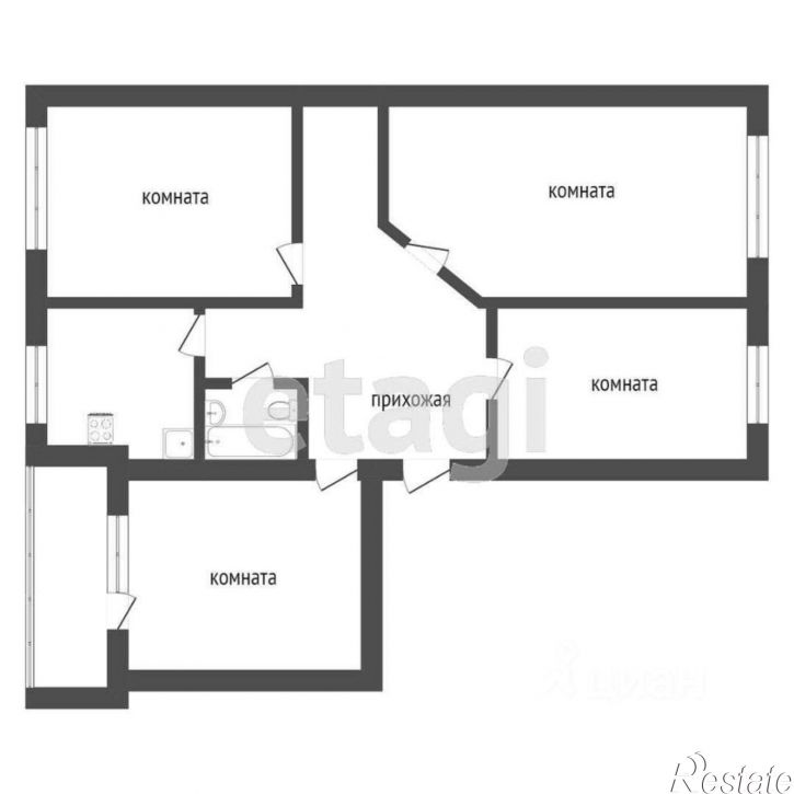 4-комн квартира Воркутинская улица, 13,  д. 13