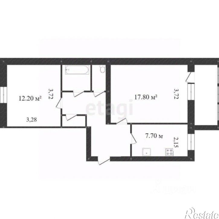 2-комн квартира городской округ Вологда