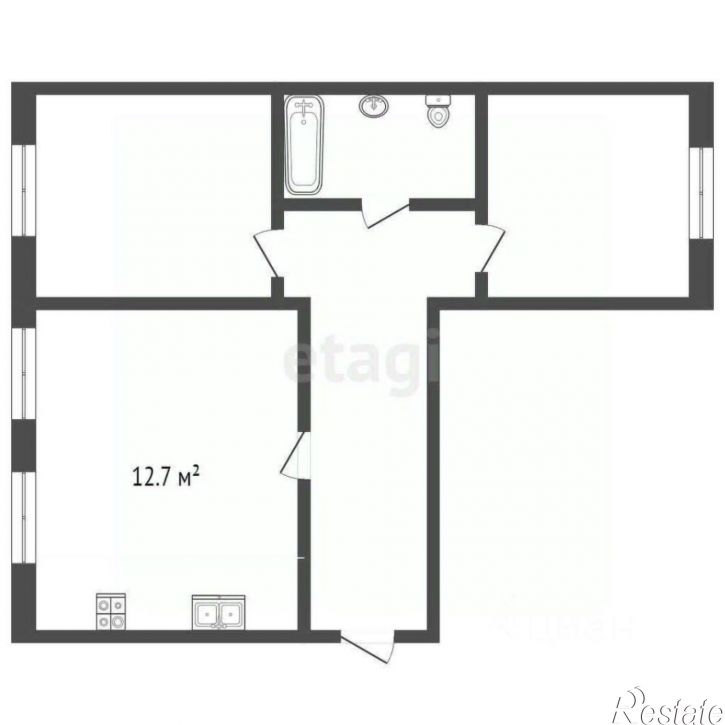 3-комн квартира Колхозная улица, 60А,  д. 60А