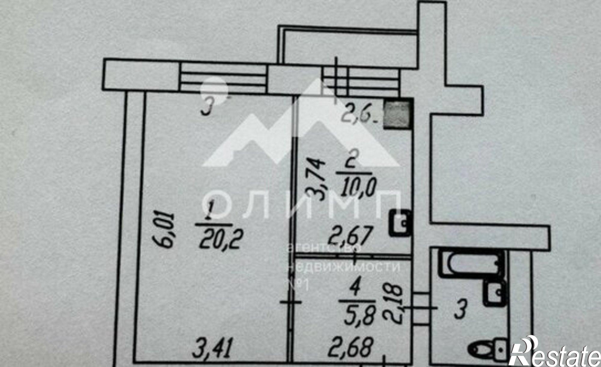 Купить квартиру за 3 400 000 рублей на Воркутинская улица, 9