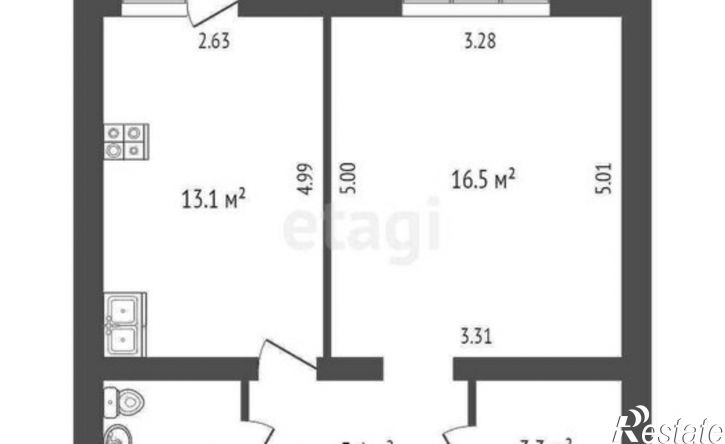 1-комн квартира ул Дальняя, 24,  д. 24