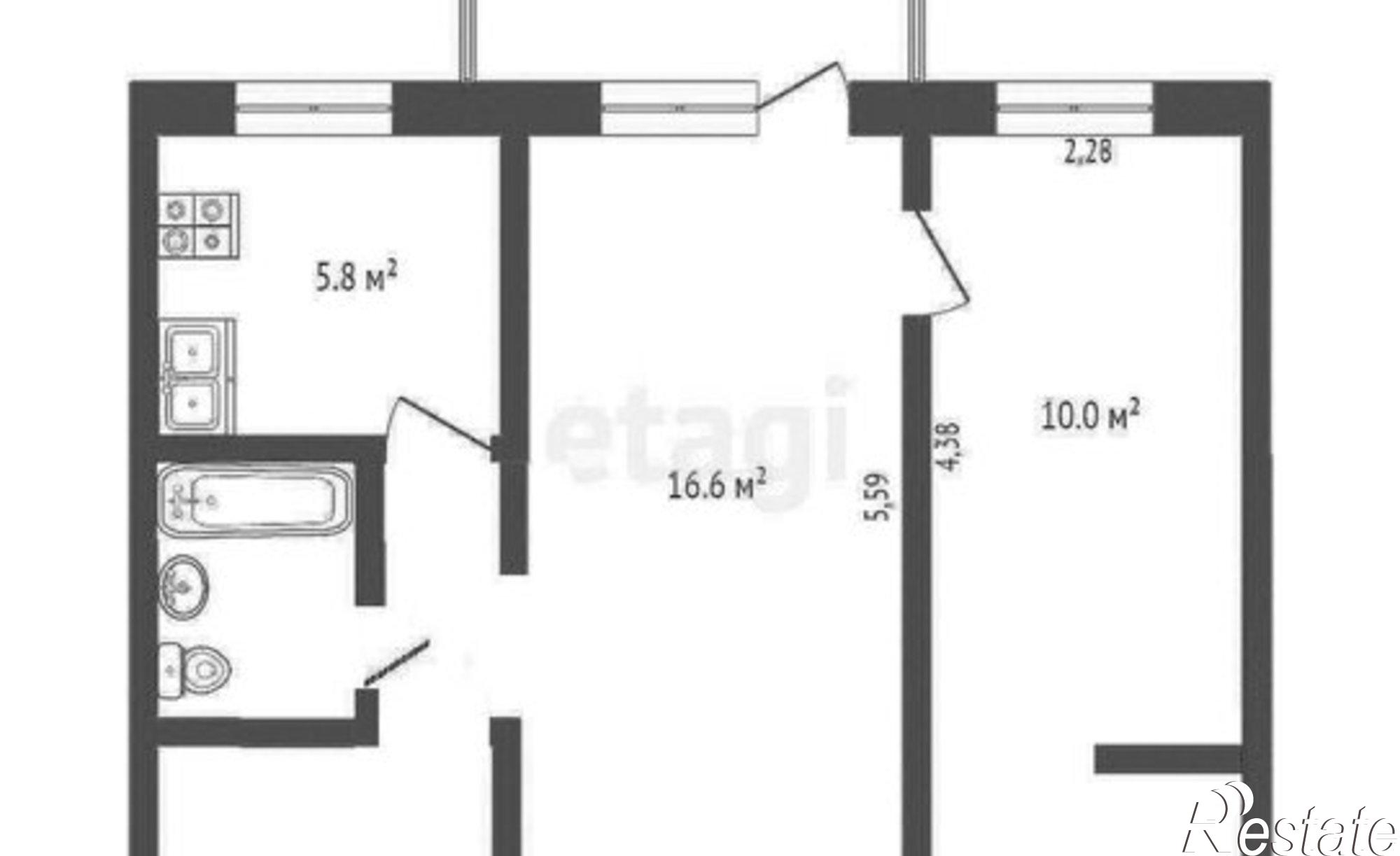 Купить квартиру за 3 400 000 рублей на улица Горького, 76