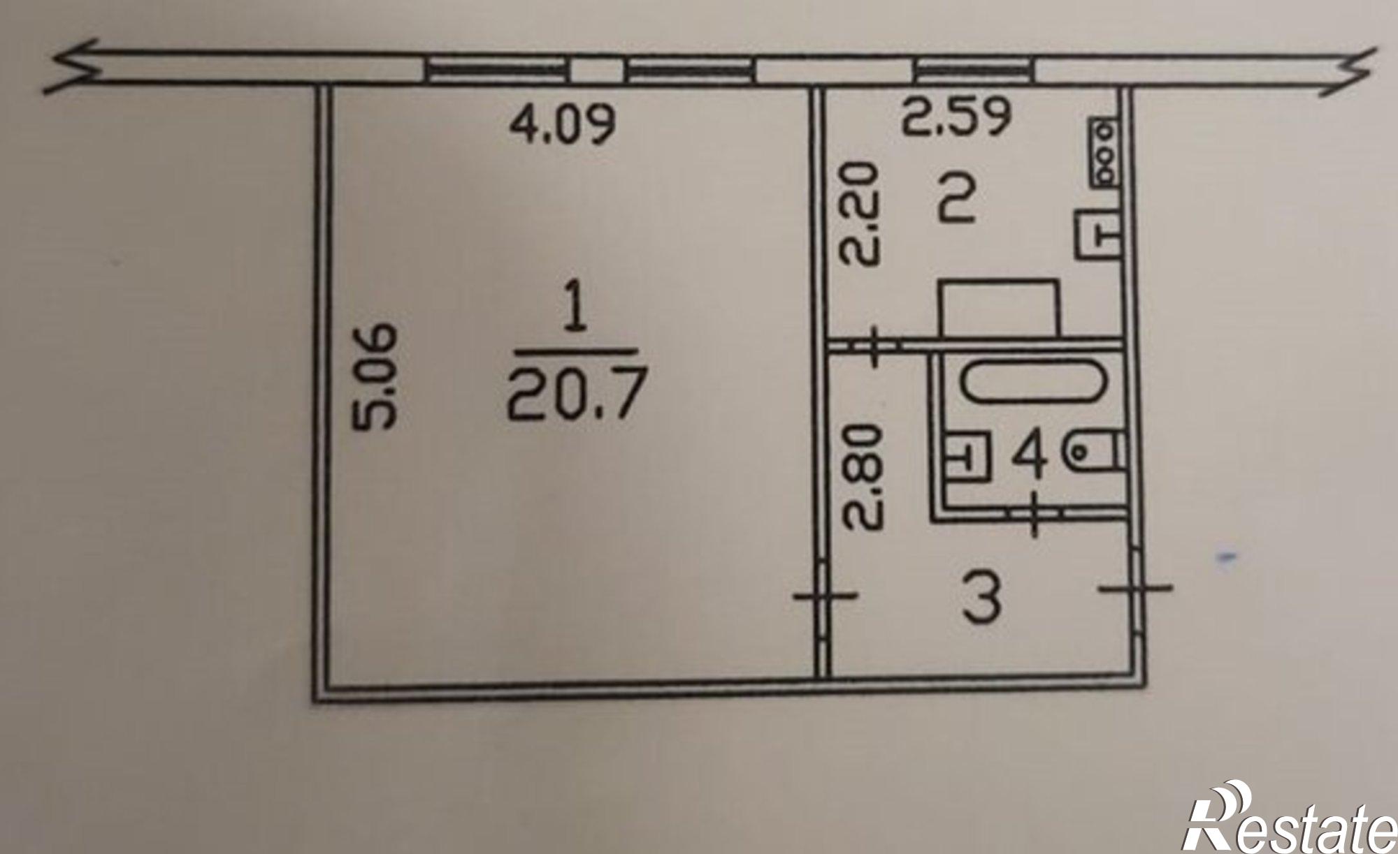 Купить квартиру за 1 660 000 рублей на улица Можайского, 30А