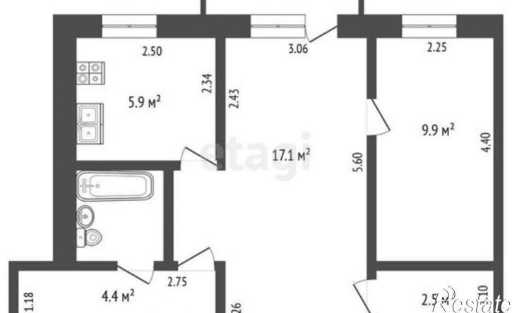 2-комн квартира улица Казакова, 8,  д. 8