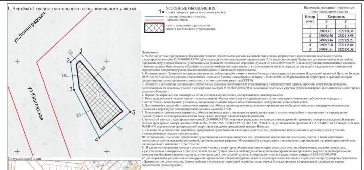 Земельный участок Ленинградская улица,