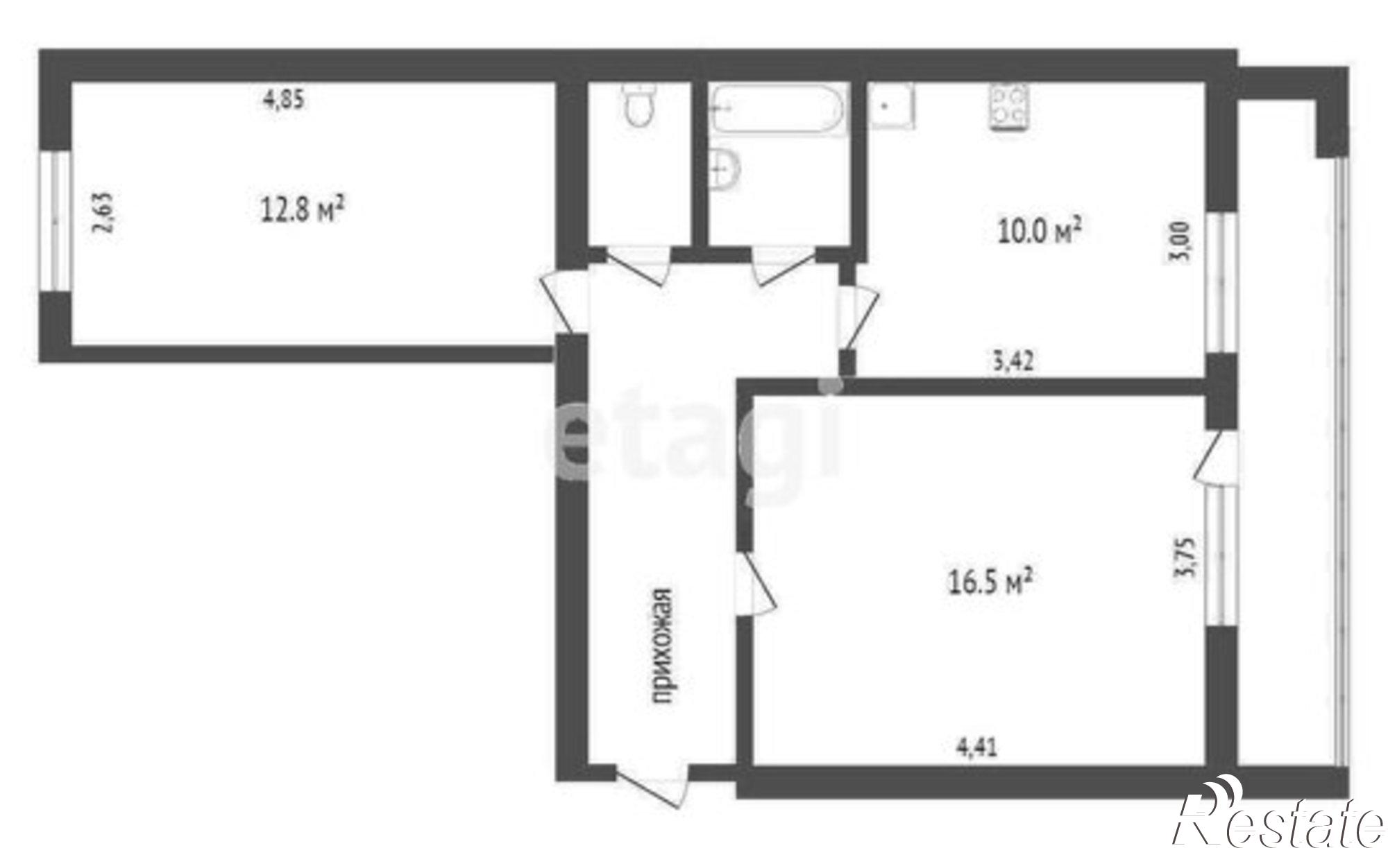 Купить квартиру за 4 990 000 рублей на улица Герцена, 116