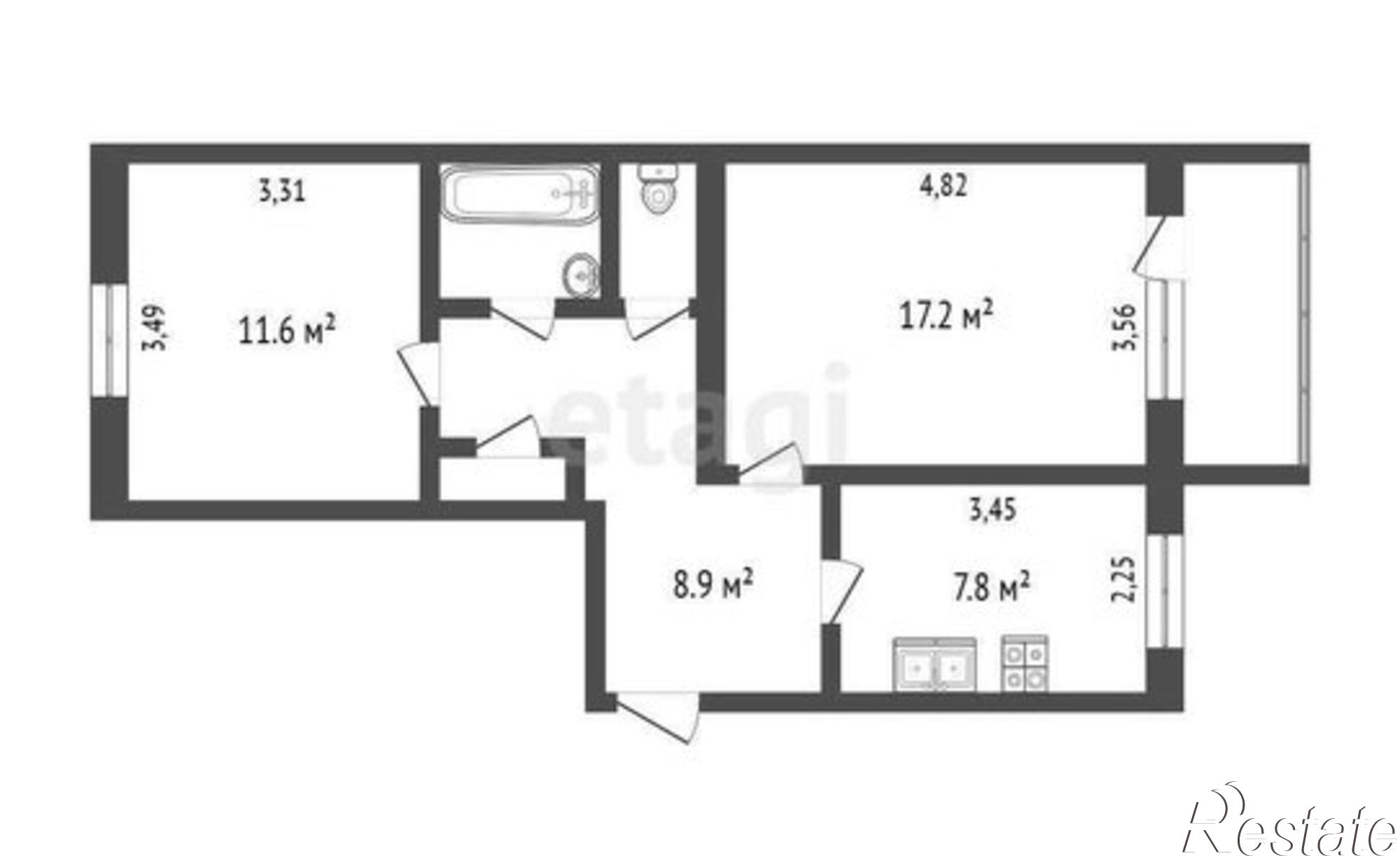 Купить квартиру за 5 100 000 рублей на улица Энгельса, 60