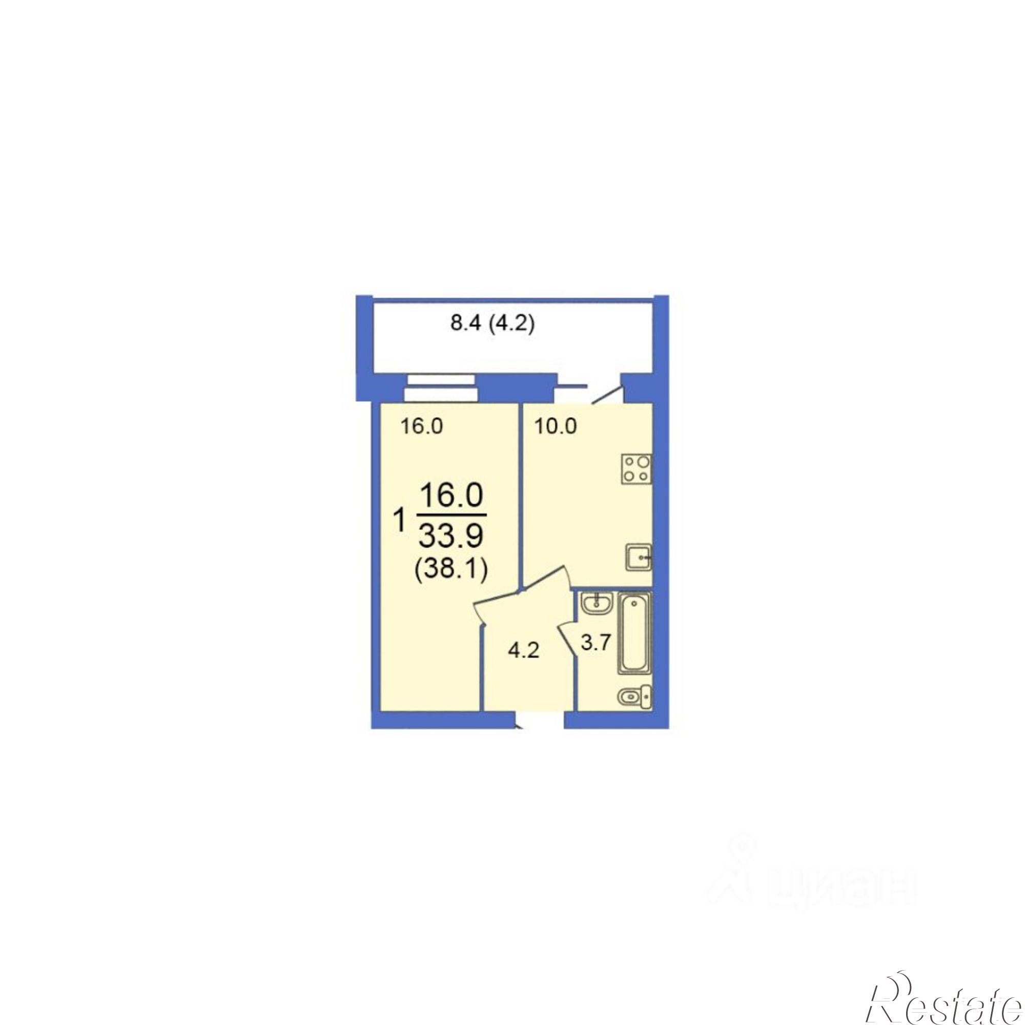 Купить квартиру за 4 050 070 рублей на Ярославская улица, 33