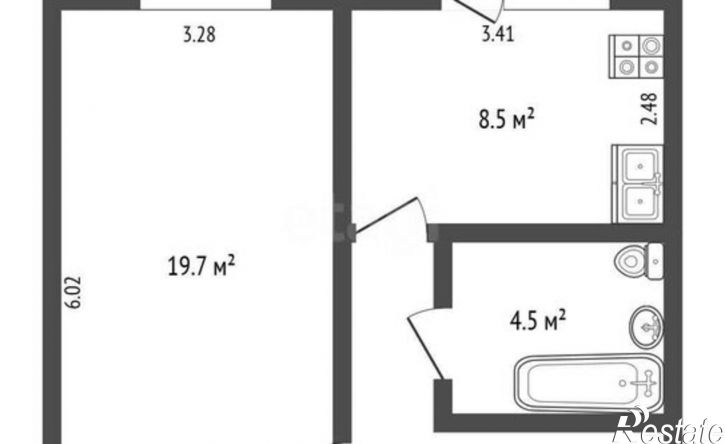 1-комн квартира ул Дальняя, 20г,  д. 20г