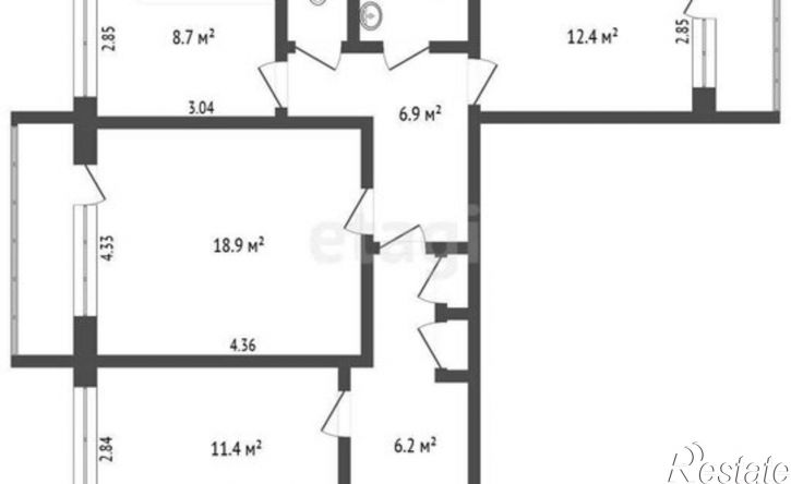 3-комн квартира Старое шоссе, 2Б,  д. 2Б