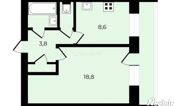 1-комн квартира ул Псковская, 16,  д. 16