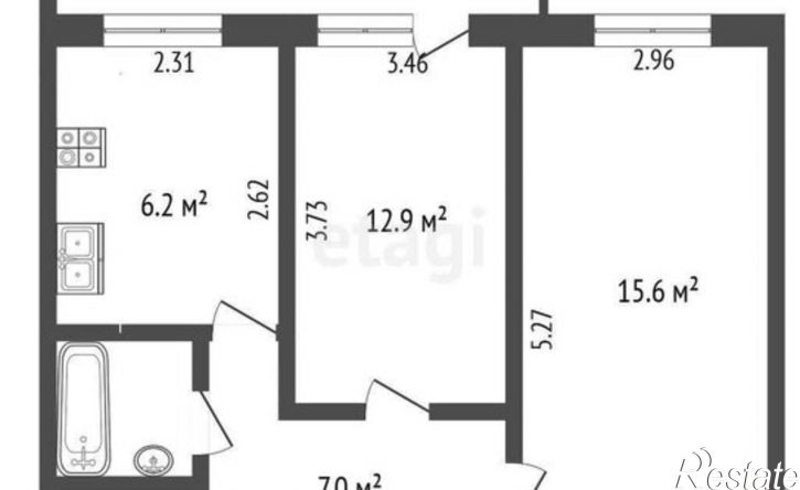 2-комн квартира улица Мира, 90А,  д. 90А