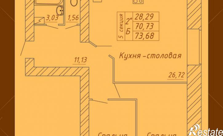 2-комн квартира в новом доме Белозерское шоссе, 10А