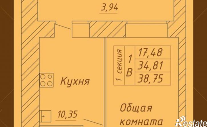 1-комн квартира в новом доме Белозерское шоссе, 10А