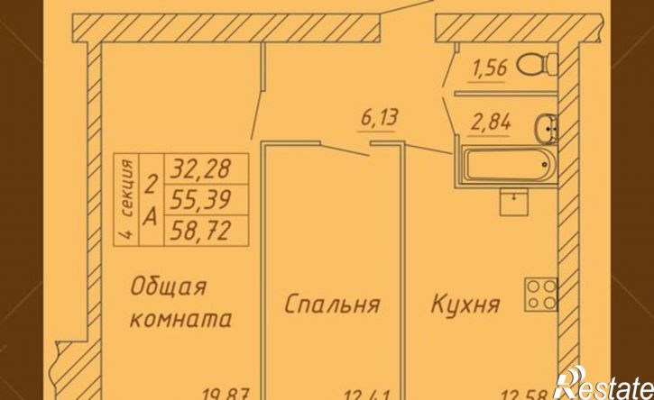 2-комн квартира в новом доме Белозерское шоссе, 10А