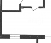 1-комн, 34кв м, этаж 2/5 улица Разина, 58