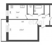 2-комн, 48кв м, этаж 1/5 Технический пер, 33