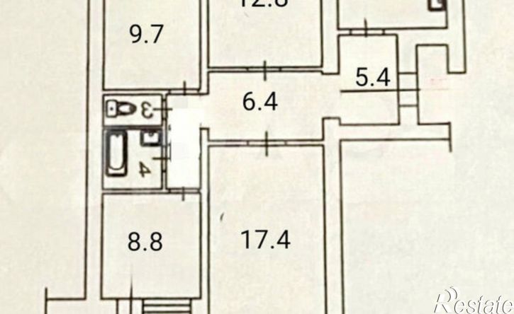 4-комн квартира Московское шоссе, 12,  д. 12