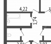 3-комн, 84кв м, этаж 4/4 улица Панкратова, 40