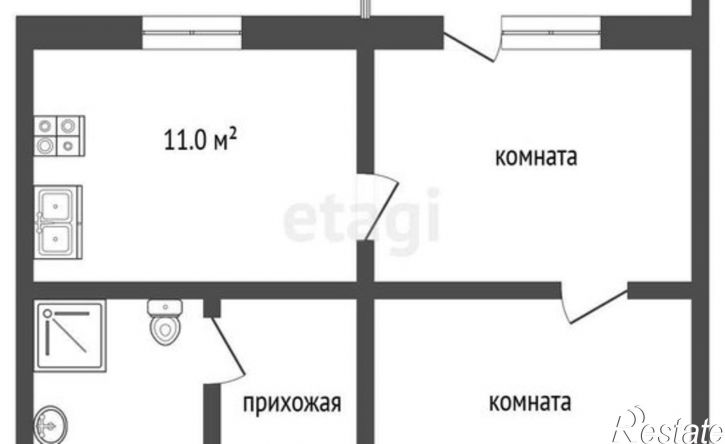 1-комн квартира ул Возрождения, 31а,  д. 31а