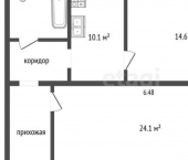 2-комн, 49кв м, этаж 1/2 ул Сухонская, 12