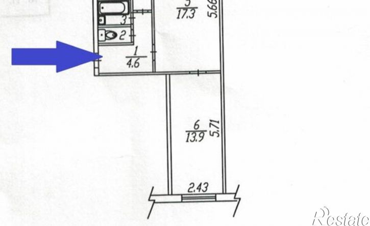2-комн квартира улица Ветошкина, 50,  д. 50