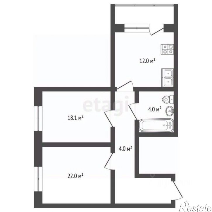 2-комн квартира ул Судоремонтная, 2д,  д. 2д