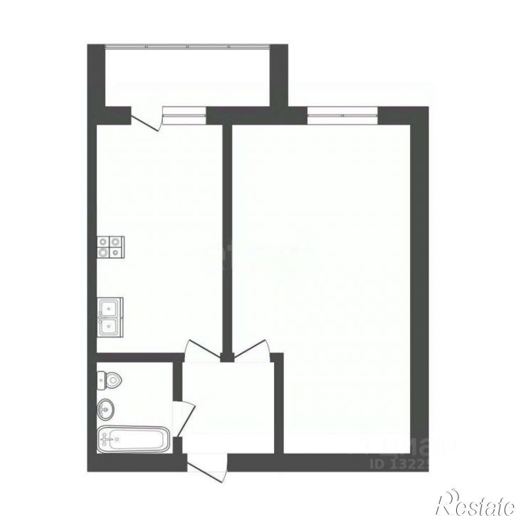 1-комн квартира улица Космонавта Беляева, 32 к3,  д. 32 к3