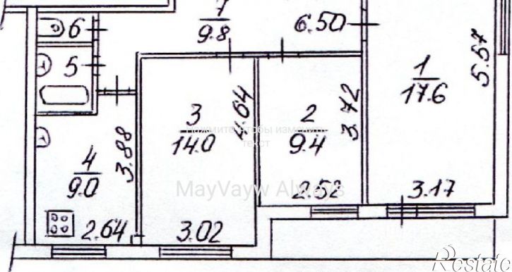 3-комн квартира Псковская улица, 3,  д. 3