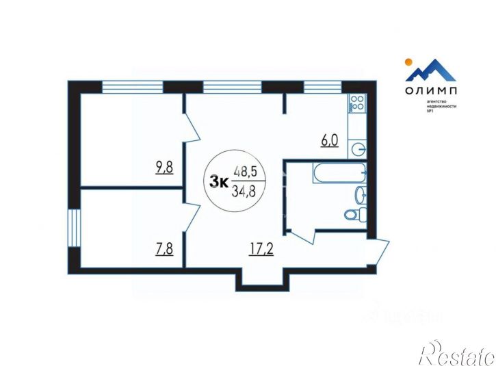 3-комн квартира ул Медуницинская, 19,  д. 19