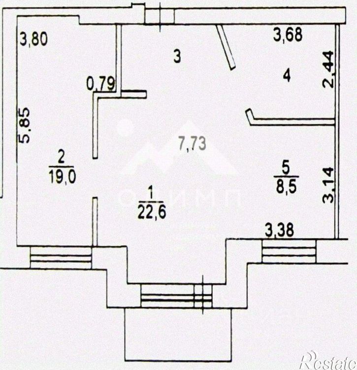 2-комн квартира ул Московская, 7,  д. 7