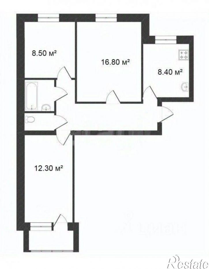 3-комн квартира Ленинградская улица, 85,  д. 85