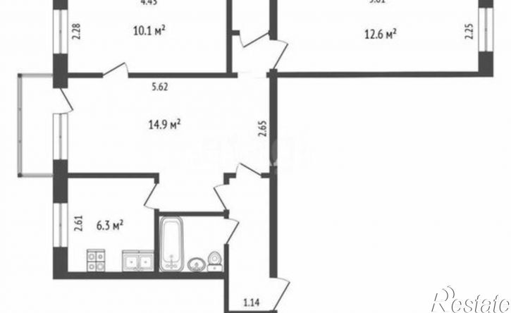 3-комн квартира ул Маяковского, 35,  д. 35