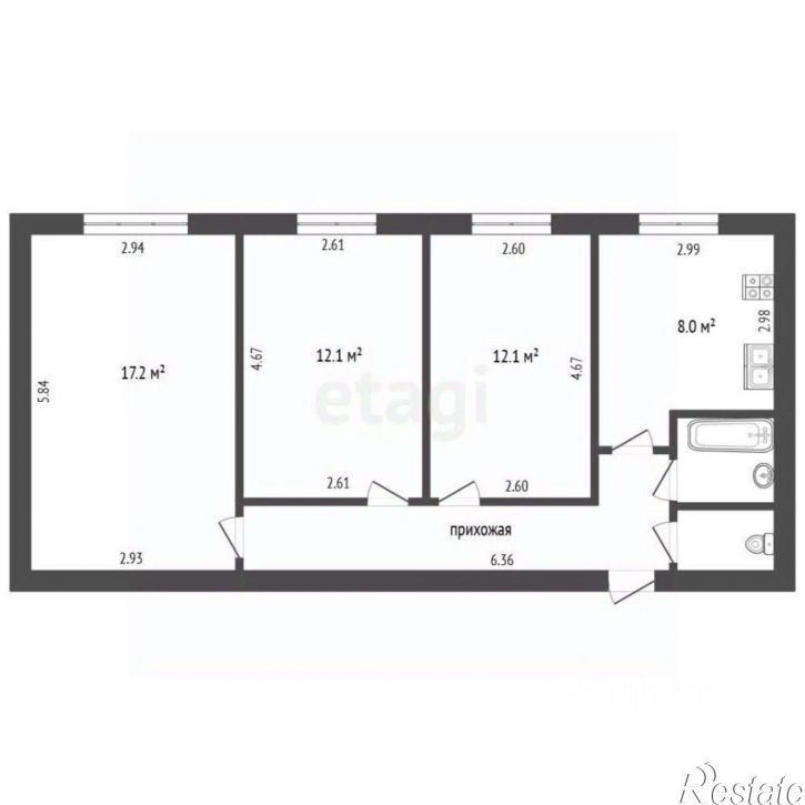 3-комн квартира ул Строителей, 18,  д. 18