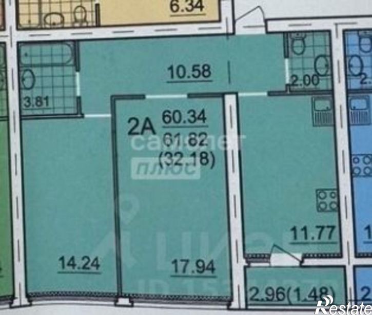 2-комн квартира Окружное шоссе, 17а,  д. 17а