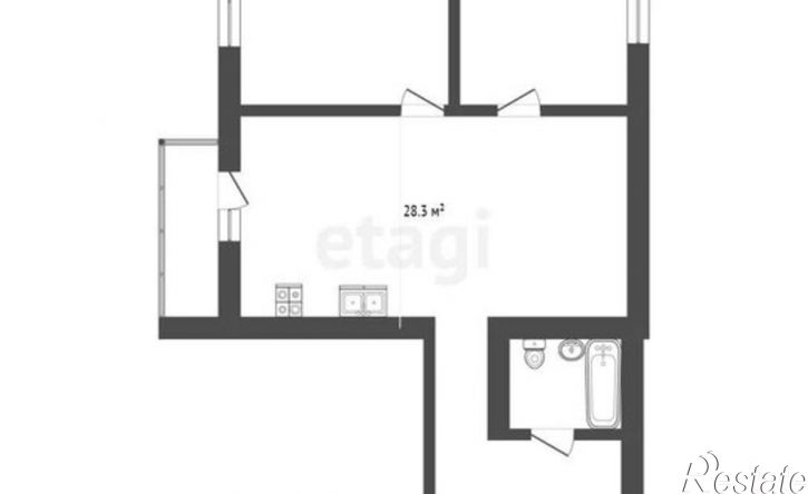 2-комн квартира ул Гагарина, 80а 1,  д. 80а 1,  к. 1