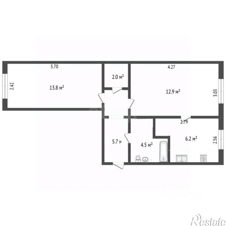 2-комн квартира ул Ярославская, 14а,  д. 14а