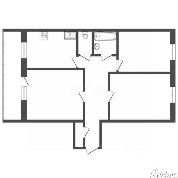 3-комн квартира Паровозный переулок, 32,  д. 32