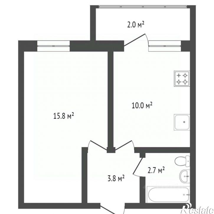 1-комн квартира улица Космонавта Беляева, 32 к2,  д. 32 к2