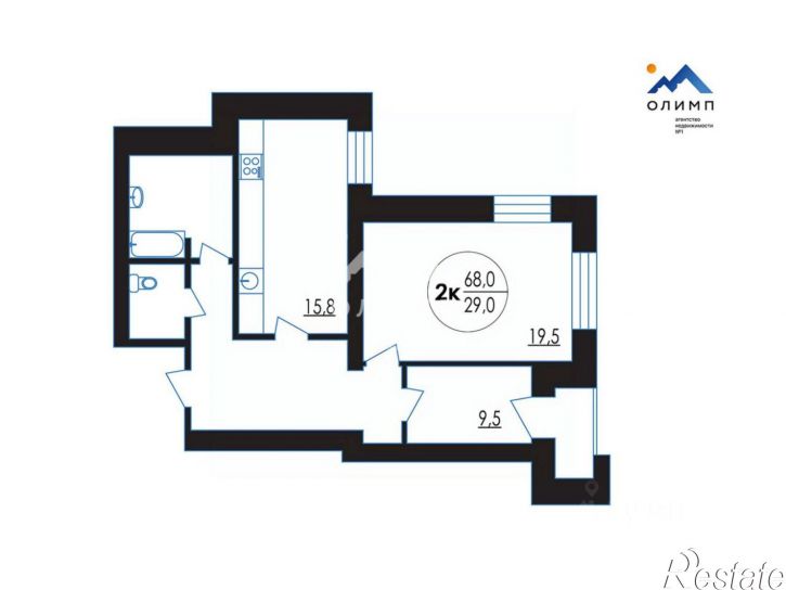 2-комн квартира улица Маршала Конева, 16А,  д. 16А