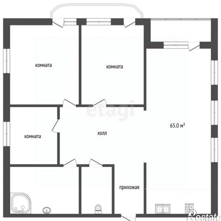 3-комн квартира ул Одесская, 8,  д. 8