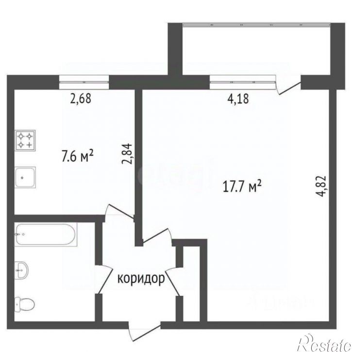 1-комн квартира улица Маршала Конева, 4,  д. 4
