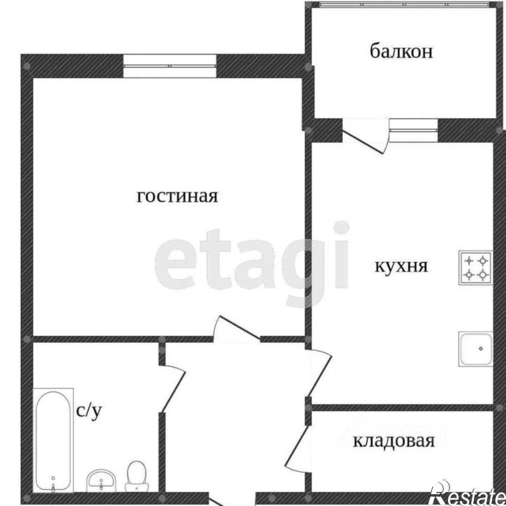1-комн квартира Паровозный пер, 34,  д. 34