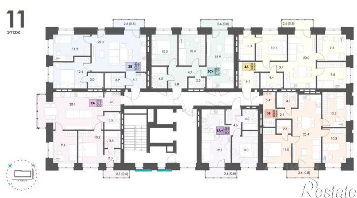 3-комн квартира в новом доме ул Западная, 7А,  д. 7А