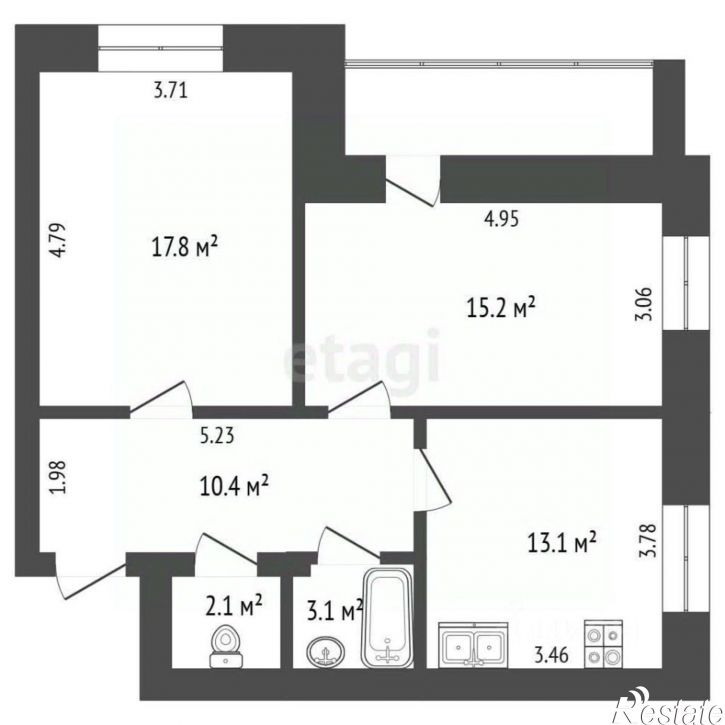 2-комн квартира Западная улица, 6,  д. 6