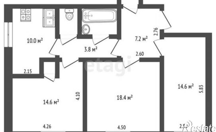 3-комн квартира улица Горького, 129,  д. 129